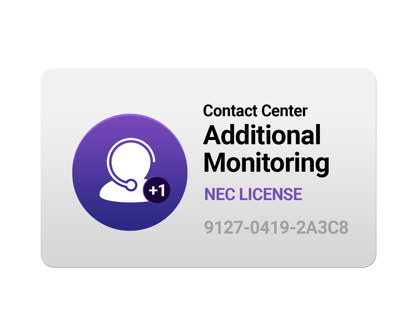 Contact Center Additional Monitor License