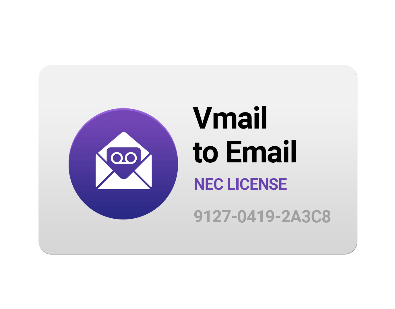 Vmail to Email Notification License BE116751